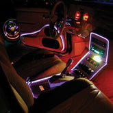 Fir cu lumina ambientala pentru auto neon ambiental flexibil 32 mm culoare roz